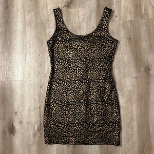 Forever 21 Cheetah Print Sleeveless Party Dress Women's Size Small